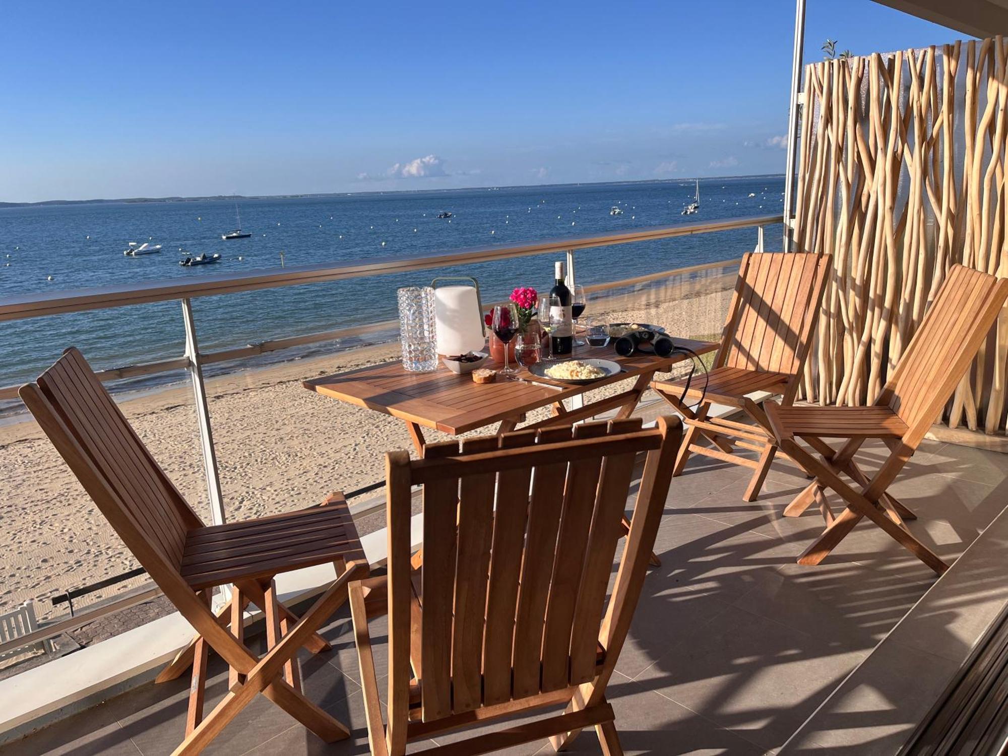 Premiere Ligne Acces Prive Et Direct A La Plage Vue Mer อาร์กาชง ภายนอก รูปภาพ